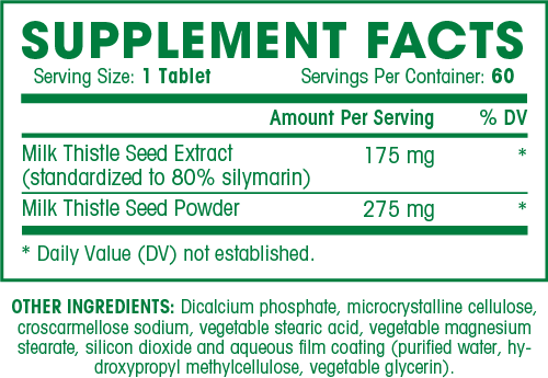 Milk Thistle Supplement Fact Sheet